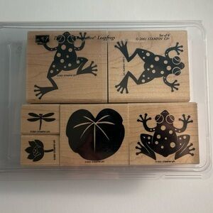 Stampin’ Up “Definitely Decorative Leapfrogs” Set of 6 Rubber Stamps